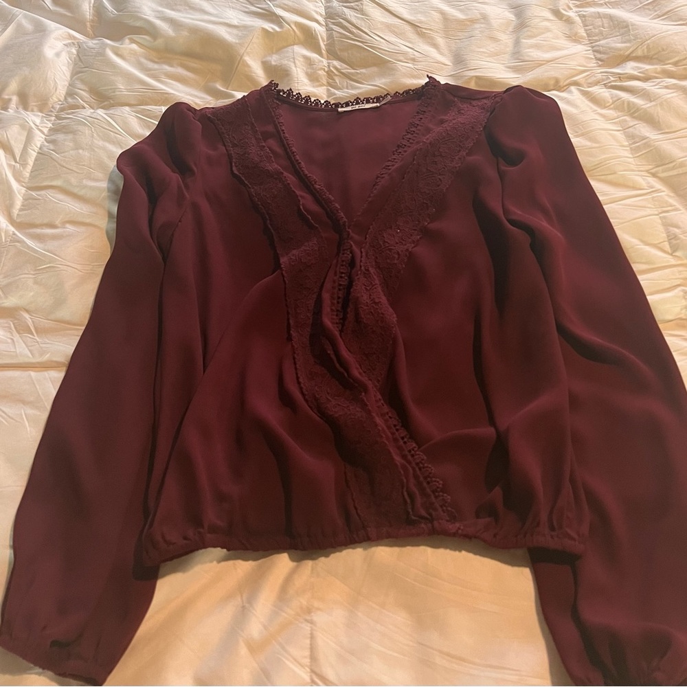 Maroon Crop Blouse- size Small